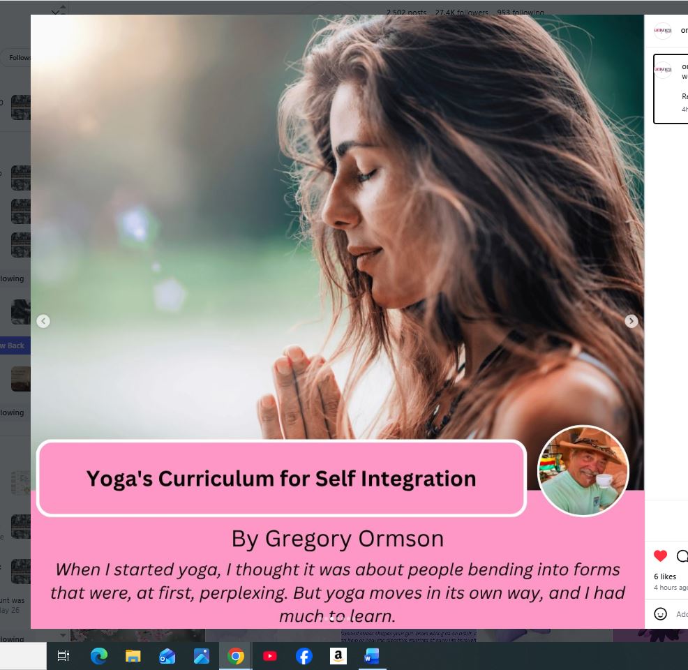 Yoga’s Curriculum for Self Integration